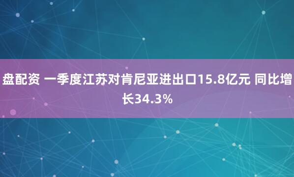 盘配资 一季度江苏对肯尼亚进出口15.8亿元 同比增长34.3%